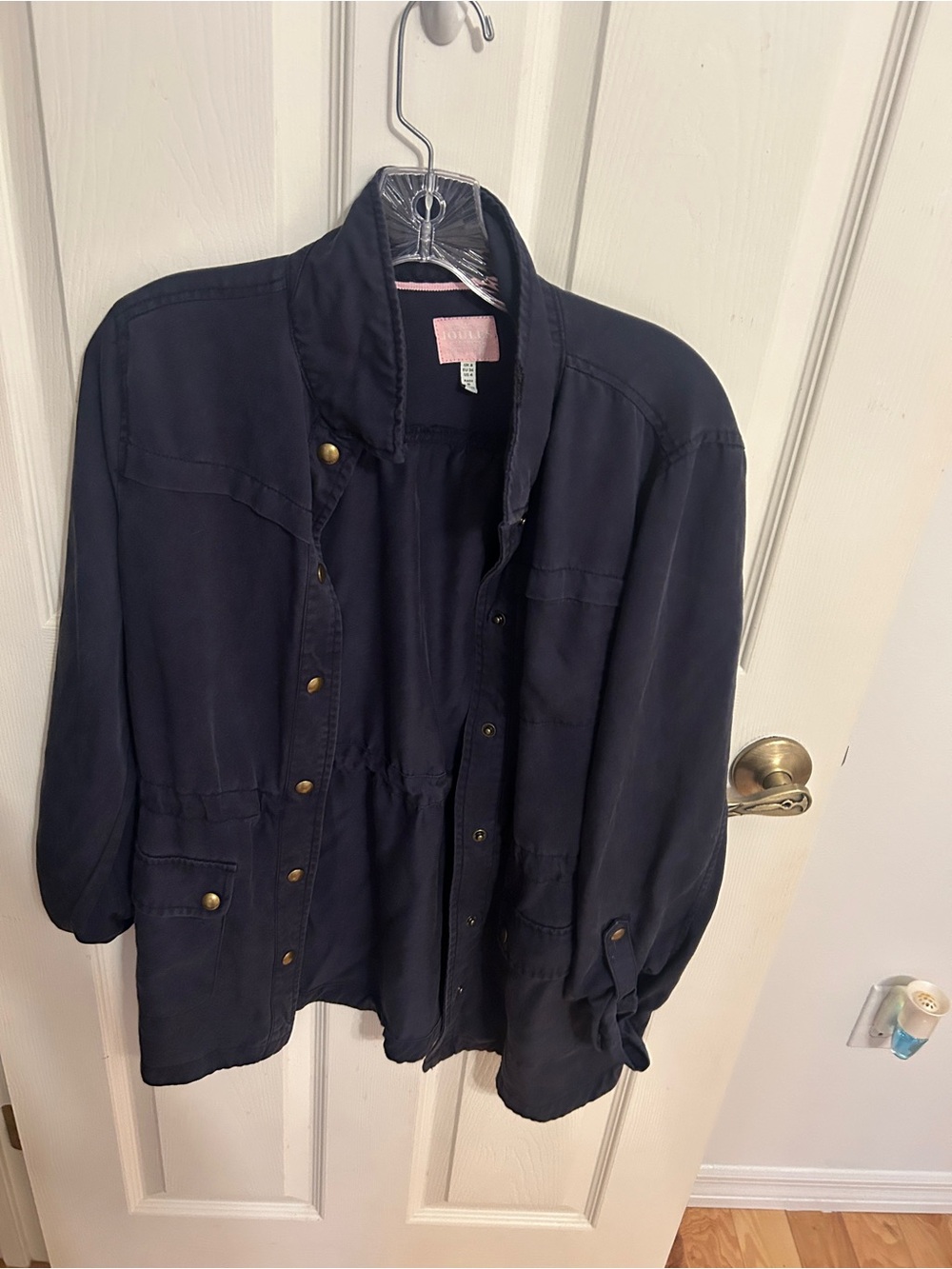 Joules Navy Utility Jacket with Brass Snaps